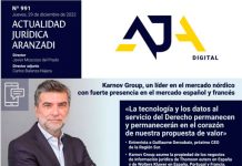 Guillaume Deroubaix, próximo CEO de la Región Sur de Grupo Karnov: «Es importante preservar las fortalezas individuales de las dos marcas, Aranzadi y LA LEY»
