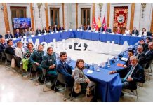La Abogacía respalda la candidatura de Madrid como sede de la Autoridad Europea de Lucha contra el Blanqueo Jesús Pellón y el resto de participantes en la reunión del 16 de octubre