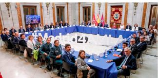 La Abogacía respalda la candidatura de Madrid como sede de la Autoridad Europea de Lucha contra el Blanqueo Jesús Pellón y el resto de participantes en la reunión del 16 de octubre