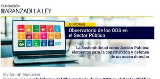 Fundación Aranzadi LA LEY te invita a la presentación del ‘II Informe del Observatorio de los ODS en el Sector Público’