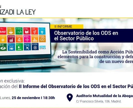 Fundación Aranzadi LA LEY te invita a la presentación del ‘II Informe del Observatorio de los ODS en el Sector Público’