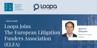 Loopa Finance se une a la European Litigation Funders Association (ELFA)