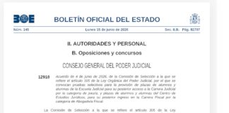 El BOE publica la mayor convocatoria de plazas de jueces y fiscales de la historia
