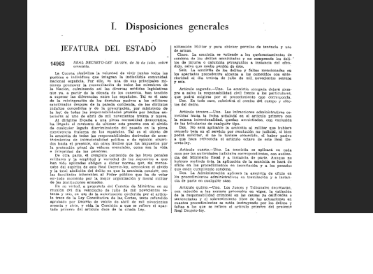 Cincuenta años de la primera amnistía de la Transición: 287 excarcelados para la «reconciliación nacional»
