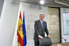 EL Gobierno recurre ante el TC la Ley de emergencia social de la vivienda de Extremadura El ministro de Educación, Cultura y Deporte y portavoz del Gobierno, Íñigo Méndez de Vigo, durante la rueda de prensa posterior al Consejo de Ministros.