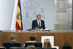 La reforma de la Ley de Propiedad Intelectual busca un mejor control de las entidades de gestión El ministro de Educación, Cultura y Deporte y portavoz del Gobierno, Íñigo Méndez de Vigo, durante la rueda de prensa posterior al Consejo de Ministros.