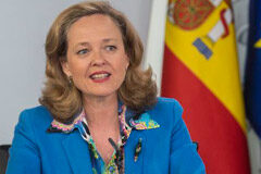 El Gobierno culmina la transposición de la Directiva sobre contratos de crédito inmobiliario La ministra de Economía y Empresa, Nadia Calviño, durante la rueda de prensa posterior al Consejo de Ministros.