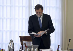 El presidente del Gobierno, Mariano Rajoy, preside la reunión del Consejo de Ministros