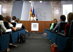 La ministra de Educación y Formación Profesional y portavoz del Gobierno, María Isabel Celaá, durante la rueda de prensa posterior al Consejo de Ministros.