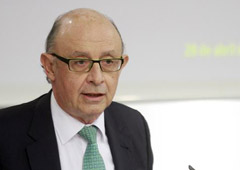 El ministro de Hacienda y Función Pública, Cristóbal Montoro, durante la rueda de prensa posterior al Consejo de Ministros.