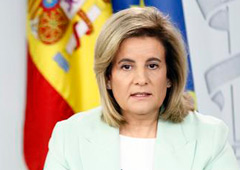 La ministra de Empleo y Seguridad Social, Fátima Báñez, durante la rueda de prensa posterior al Consejo de Ministros.