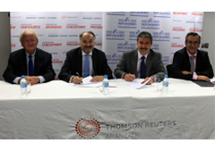 De izda. a Dcha.: Javier Moscoso del Prado, presidente del Consejo de Redacción de Thomson Reuters Aranzadi, Juan Carlos Estévez, presidente del CGPE, Carlos Gaona, director general de Thomson Reuters en la región European Civil Law, Javier Carlos Sánchez De izda. a Dcha.: Javier Moscoso del Prado, presidente del Consejo de Redacción de Thomson Reuters Aranzadi, Juan Carlos Estévez, presidente del CGPE, Carlos Gaona, director general de Thomson Reuters en la región European Civil Law, Javier Carlos Sánchez