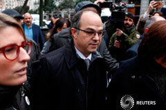 El Supremo procesa a Puigdemont y otros 12 exresponsables catalanes por rebelión El político catalán Jordi Turull, uno de los procesados, en su llegada al Tribunal Supremo en Madrid el 23 de marzo de 2018