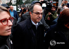 El político catalán Jordi Turull, uno de los procesados, en su llegada al Tribunal Supremo en Madrid el 23 de marzo de 2018