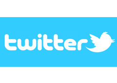 Logo de twitter aumentado con una lupa