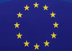 La bandera de la Union Europea.