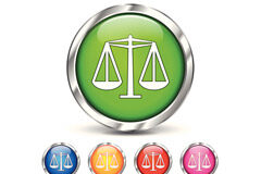 ¿Qué principios deben guiar la actuación del Abogado en la Red? Varios botones de colores con una balanza