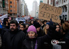 Una manifestación contra el proyecto de reforma del aborto en Madrid, el 8 de febrero de 2014