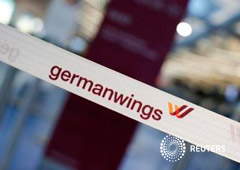 El logo de Germanwings en el aeropuerto de Berlín en 12 de febrero de 2015