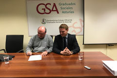 Los graduados sociales de Asturias se beneficiarán del potencial de Checkpoint Momento de la firma
