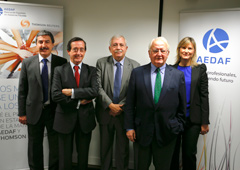 De izda. a dcha.: Carlos Gaona, Carlos Martos, Eduardo Luque,Javier Moscoso del Prado y Marta González