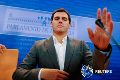 Ciudadanos no descarta ni romper con el PSOE ni entrar en su Gobierno Rivera ofrece una rueda de prensa en Sevilla el 18 de febrero de 2016