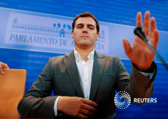 Rivera ofrece una rueda de prensa en Sevilla el 18 de febrero de 2016