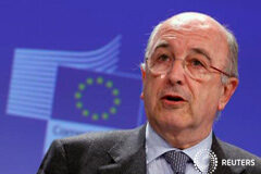 UE impone una sanción de 1.700 millones a 6 bancos por manipular los tipos El comisario europeo de Competencia, Joaquín Almunia, en una comparecencia ante los medios en la sede de la Comisión Europea en Bruselas,el 4 de diciembre de 2013