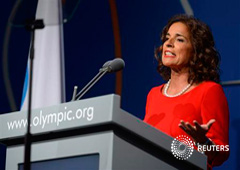 Botella habla ante el COI para presentar la candidatura madrileña para los Juegos Olímpicos de 2020 en Buenos Aires, el 7 de septiembre de 2013
