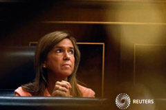 El juez cree que la ministra española de Sanidad se lucró en el caso Gürtel La ministra Ana Mato en el Congreso, el 29 de octubre de 2014
