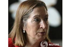 Ana Pastor, presidenta del Congreso con el apoyo de Ciudadanos Ana Pastor en una ruenión con Sacyr, antes de reunirse con el presidente de Panamá Ricardo Martinelli, en Ciudad de Pamaná, el 6 de enero de 2014