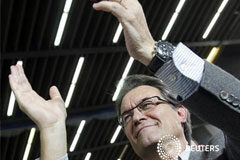 Mas admite que su proyecto soberanista se debilitaría sin mayoría absoluta Mas durante un mitin en Barcelona, el 18 de noviembre de 2012