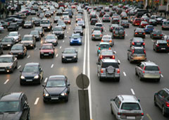 Coches en un atasco.