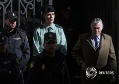 Luis Bárcenas a la salida de la Fiscalía Anticorrupción el 6 de febrero de 2013