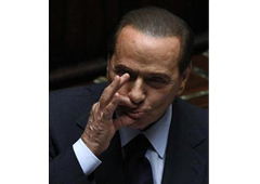 En la imagen, Berlusconi en el Parlamento de Roma, el 13 de diciembre de 2010