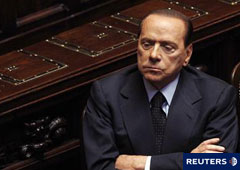 Silvio Berlusconi, en una sesión del Parlamento en Roma