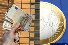 Crece la presión sobre Europa antes de la reunión del Ecofin En la imagen, una foto de billetes de euro junto a la sede de la UE en Bruselas