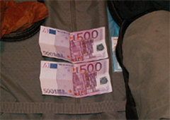 Dos billetes de 500 euros