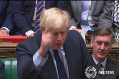 Boris Johnson insta a la oposición a convocar elecciones Boris Johnson en el Parlamento