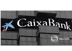 El logo de Caixabank en Barcelona, el 26 de octubre de 2012