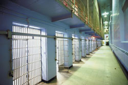 El interior de una cárcel.