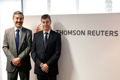 El presidente del Consell Superior de la Justicia del Principado de Andorra muestra su interés por Aranzadi Fusión en su visita a la sede de Thomson Reuters Carlos Gaona Cifuentes, director general de Thomson Reuters y Enric Casadevall, presidente del Consell Superior de la Justicia del Principado de Andorra