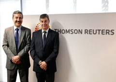 Carlos Gaona Cifuentes, director general de Thomson Reuters y Enric Casadevall, presidente del Consell Superior de la Justicia del Principado de Andorra