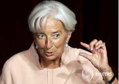 La directora gerente del Fondo Monetario Internacional, Christine Lagarde, durante una intervención en el acto de celebración del 70 cumpleaños del ministro alemán de finanzas Wolfgang Schäuble, que no sale en la fotografía, en Berlín, el 26 de septiembre