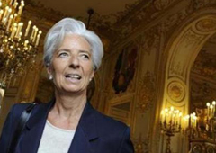 la ministra de Economía francesa, Christine Lagarde, el 28 de mayo de 2011 en París