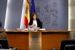 Justicia no aparece en ninguna de las 54 campañas publicidad estatales de 2015, en las que se ha invertido 37,72 millones de euros Soraya Sáenz de Santamaría