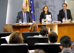 José Ignacio Wert, Soraya Sáen de Santamaría y Alfonso Alonso