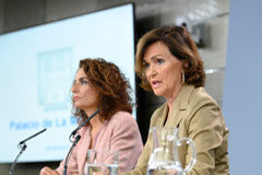 Aprobado un RD-ley para paliar los efectos de la insolvencia de Thomas Cook María Jesús Montero y Carmen Calvo