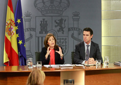 Soraya Sáenz de Santamaría y José Manuel Soria Soraya Sáenz de Santamaría y José Manuel Soria