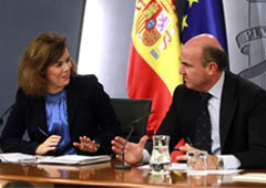 Jorge Fernández Díaz, Soraya Sáenz de Santamaria y José Ignacio Wert